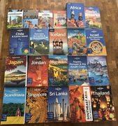 Lonely Planet zestaw przewodników: 17 dużych + 4 małe, używane