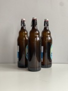 Szklane butelki 1L z klipsem, 12 szt.