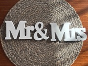 Drewniany napis biały 