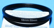 Redukcja filtrowa 58 mm na 55 mm - nowa