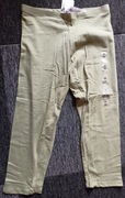 Leginsy, 3/4 damskie, wielkość M, kolor zieleń khaki