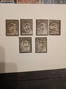 Rok 1935. Fi 273-275I,II,-277 kasowany z obiegu pocztowego