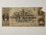 Banknot USA(konfederacja)1 dolar 1863r. Alabama-gubernator John Gill-Rzadki