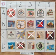 Podkładki, podstawki pod piwo po 2 zł zestaw za 35 zł, Nr17 cały świat 