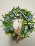 Wianek dekoracyjny na drzwi handmade rękodzieło - ozdoba do domu. Unikat.