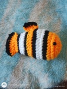 Rybka robiona na szydełku: błazenek