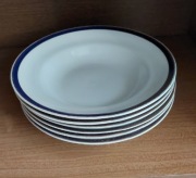 Zestaw 6 głebokich talerzy z porcelany