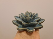 Ceramiczny kwiat figurka obciążnik ozdoba lilia wodna / sukulent