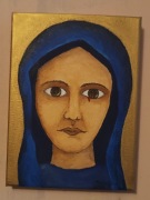 Obraz olejny 20x15cm Maryja, Matka Boża, religijny, portret, kobieta, ikona