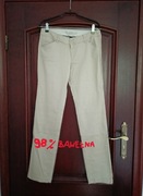 Bawełniane kremowe klasyczne spodnie MNG 38