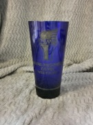 Niebieski kryształowy wazon Urząd Wojewódzki - PRL