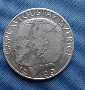 Moneta Szwecja 1 korona 1989