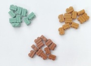 Klocki mix 29 - klocek 2x1 mur 3 kolory 120 szt.