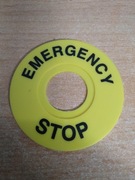 Plakietka awaryjny stop do grzybka bezpieczeństwa fi 22