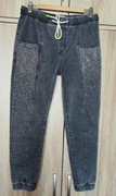 M'SARA szare spodnie jeans cekiny  L/XL