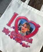 Torba tote bag Taylor Swift black white