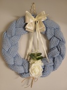 Wianek zimowy ręcznie pleciony