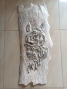 Płaskorzeźba kwiat róży 
