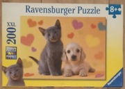 Puzzle 200 XXL Kot z psem Ravensburger