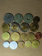 Duży zestaw monet Egipt bimetale 