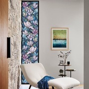 Przezroczysta folia witrażowa, statyczna naklejka na szkło  