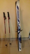 Narty Rossignol 150 cm + kijki  Alpine 100 cm 