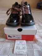 Piękne. lakierowane, ocieplone trzewiczki dziewczęce APAWWA 24