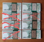 Paczka bankowa 50 złotych 1988 rok .