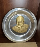 talerz w srebrze posrebrzany CORNELL CHURCHILL kolekcjonerski