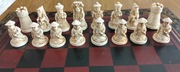 Szachy szlachetne tradycyjne dekoracyjne rzeźbione
