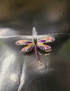 Broszka ważka fiolet