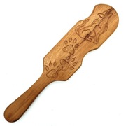 Packa BDSM wykonana z drewna suar Motyw psa i psich łap