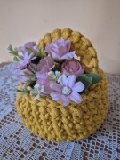 Koszyk ozdobny ze sznurka