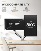 ErGear EGDS8 Podwójny stojak na monitor dla 13"-32" do 8 kg na ramię
