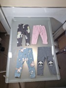 Zestaw 4 szt. Spodenki Legginsy Dziecięce Markowe Rozmiar 86