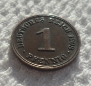 Niemcy Wilhelm II Hohenzollern 1 pfennig fenig 1908 D München Bawaria KM#10