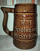 Ceramiczny kufel VII spotkanie gwarków 1985 Jas