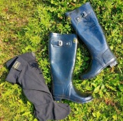 LEMiGO Lexpo nowe wysokie kalosze hunter+skarpeta ocieplająca z polaru,r.37