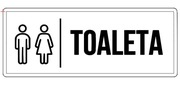 Tabliczka informacyjna toalety grawer laserowy 