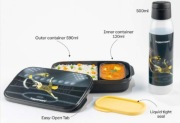Tupperware Zestaw lunch box + Butelka 500 ml Football