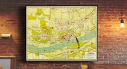Stary plan Miasta Toruń 1932r. 70x50cm