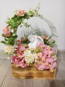 Stroik na grób aniołek w pergoli