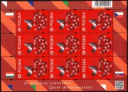 Ark. 9x 5125 30. rocz. utworzenia Grupy Wyszehradzkiej (arkusiki 4 państw)