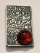 Bytów. Cegiełka kolekcjonerska. Miedź srebrzona ox. Gyges