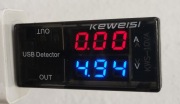 Miernik Tester USB z dużym wyświetlaczem | 2x USB | Woltomierz