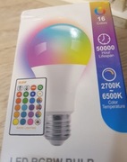Żarówka RGB LED E27 pilot