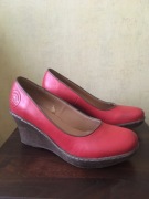 Czerwone baleriny półbuty na koturnie Clara Barson 38