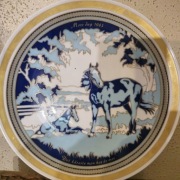 Talerz kolekcjonerski  z porcelany Bavaria, sygnowany jako „24 KARAT G