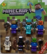 Figurki Minecraft Klocki 6 sztuk postacie ludziki
