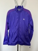 Kurtka Adidas Running damska M fioletowa wiatrówka 3 paski stan BDB
